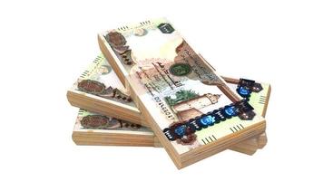 Förenade Arabemiraten dirham valuta 3d render foto