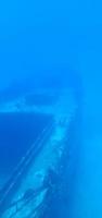 undervattensskeppsvrak utanför Mauikusten 150 fot ner foto