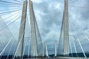 tappan zee bridge på hudson river foto