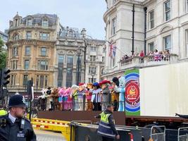 london i Storbritannien i juni 2022. utsikt över platinajubileumsparaden i london foto