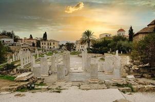 romersk agora i aten i Grekland foto