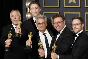 los angeles 27 mars - mac ruth, mark mangini, theo green, doug hemphill, ron bartlett vid 94th academy awards på Dolby Theatre den 27 mars 2022 i los angeles, ca. foto