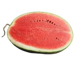 skiva vattenmelon iasolated på vit bakgrund och urklippsbana. foto