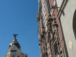 staden madrid i spanien foto