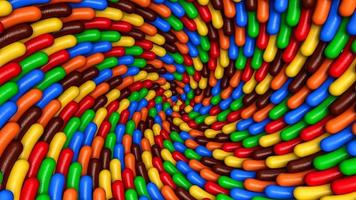 spiral strö bakgrund abstrakt strössel virvlar runt gjorda med färgglada strössel 3d illustration foto