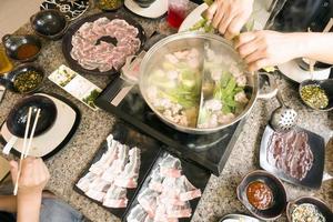 asiatisk hot pot foto