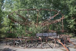 karusell, pripyat stad i tjernobyl utanförskapszon, Ukraina foto