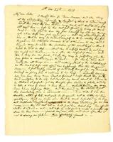 tidigt handskrivet personligt brev daterat 1819. foto