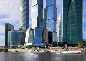 skyskrapor från det internationella affärscentret (stad), Moskva, Ryssland foto