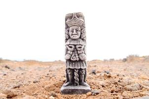 forntida mayan staty foto