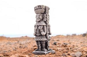 forntida mayan staty foto