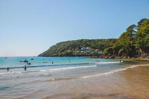 Sunny Cove och Salcombe, South Devon, Storbritannien foto