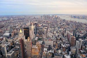 New York City manhattan centrum horisont foto