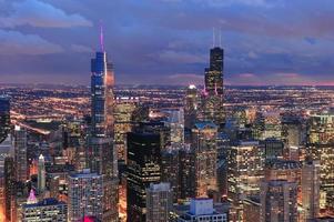 chicago skyline panorama flygfoto foto