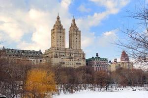 New York City Manhattan Central Park på vintern foto