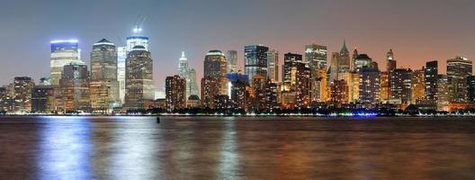 new york city manhattan skymning panorama foto