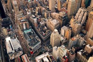 flygfoto från new york city street foto