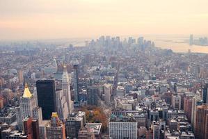 Flygfoto över New York City manhattan skyline foto