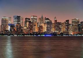 new york city manhattan skymning panorama foto