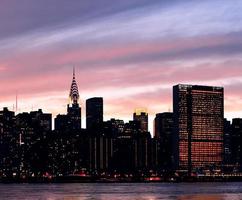 new york city manhattan midtown silhouette foto