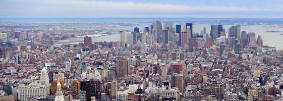 new york city manhattan downtown skyskrapor panorama foto