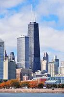 Chicago stads stadssilhuett foto