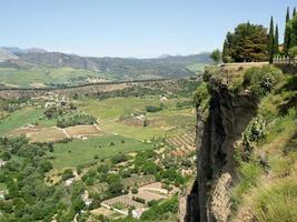 ronda, andalusien, spanien, 2014. utsikt över landsbygden från ronda spanien foto