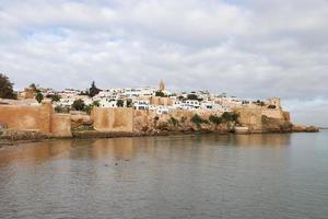 kasbah av udayas i rabat, marocko foto