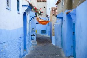 gata i Chefchaouen, Marocko foto