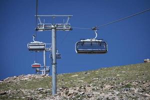 stolliften går upp för berget Erciyes, Kayseri, Turkiet foto