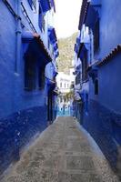 gata i Chefchaouen, Marocko foto