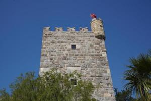 torn i bodrum slott, mugla, kalkon foto