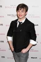 los angeles 12 dec - chris colfer anländer till 2010 års Hollywood Style Awards på Billy Wilder Theatre på hammer museum den 12 december 2010 i Westwood, ca. foto