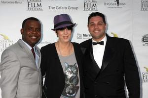 los angeles, sep 26 - delious kennedy, diane warren, ron truppa på catalina filmfestival lördag gala på avalon teater den 26 september 2015 i avalon, ca foto