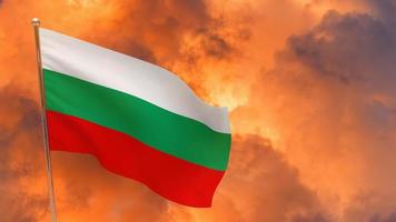 bulgariens flagga på stång foto