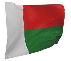 madagaskar flagga isolerade foto