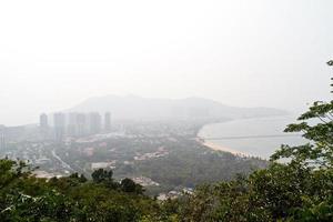 Kina Hainan Island, staden sanya Flygfoto foto