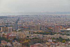 Flygfoto över Thessaloniki, Grekland foto