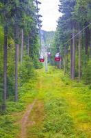 brocken Niedersachsen Tyskland 2013 wurmbergtur med gondol linbana järnväg panorama harz tyskland. foto