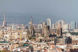 panoramautsikt över barcelona skyline. Spanien. foto