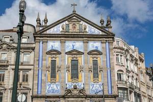 Santo ildefonso barock kyrka i Porto Portugal foto