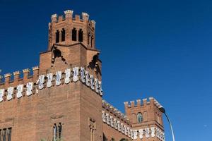 barcelona ciudadela tre drakar slott av domenech i montaner arkitekt foto