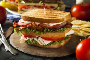 Turkiet och bacon club sandwich
