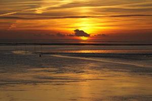 norr havet solnedgång foto