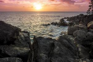 solnedgång på seychellerna foto
