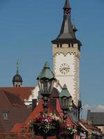 staden wuerzburg vid floden main foto