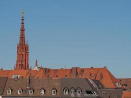 staden wuerzburg vid floden main foto