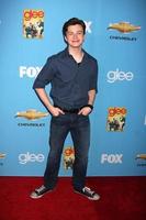 los angeles, 7 sep - chris colfer anländer till glee premiärvisning och fest, säsong 2 på paramount studios den 7 september 2010 i los angeles, ca. foto