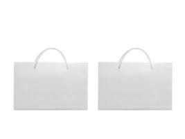 vit tom papperspåse isolerad på vit bakgrund för design foto