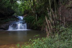 vattenfall, det naturliga vattnet med berget i thailand foto